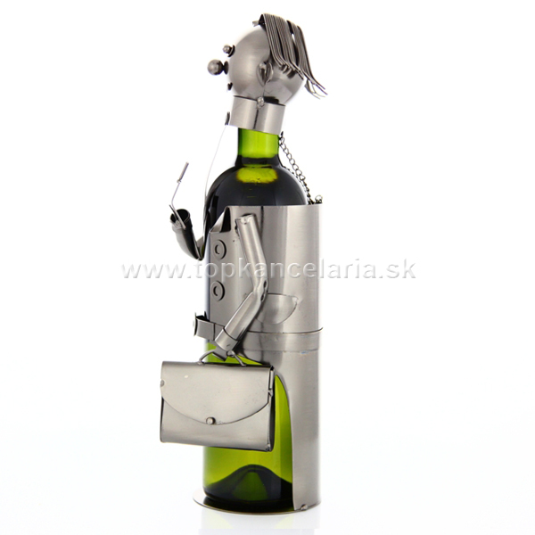 97006 Kovový stojan na víno, motív poradca