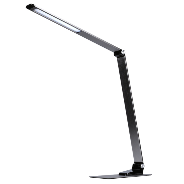 WO51S Led stolová lampa stmievateľná 11W, brúsený hliník