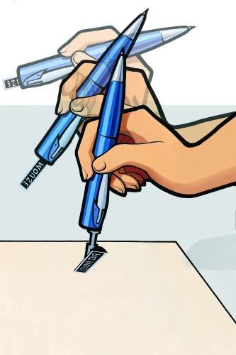 TWIN pero s pečiatkou