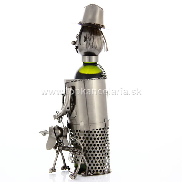 96624 Kovový stojan na víno, motív polovník