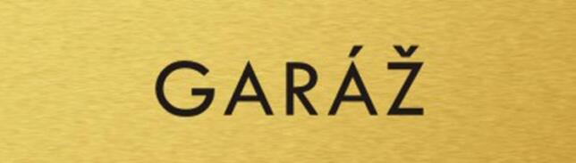 Štítok na dvere zlat.mat. 4x14cm text / GARÁŽ