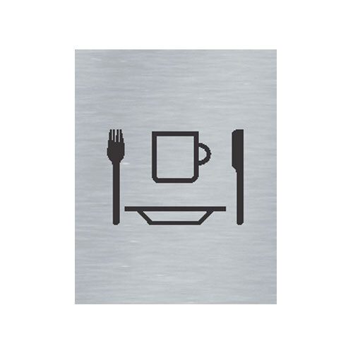 Štítok na dvere strieb.mat. 7x9cm Picto / Kuchynka s jedálnou