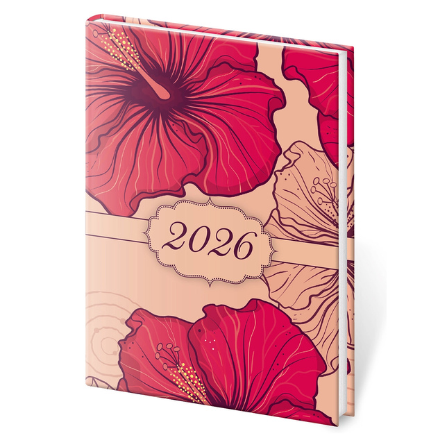 Vario Lyra vreckový diár týždenný A7 Hibiscus 2026, DV427-36-26