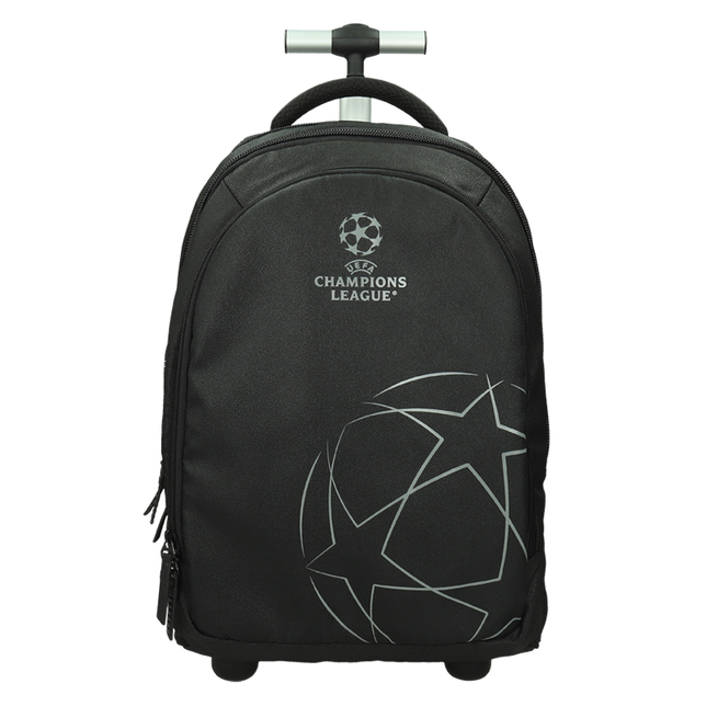 Školská taška na kolieskach UEFA Black 531417