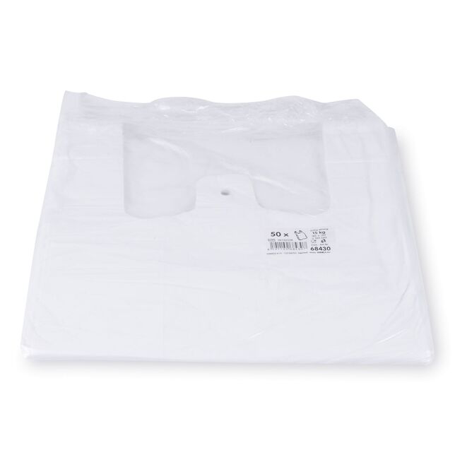 Taška biela extra silná (HDPE) 30x60cm 15kg bal.50ks 68430