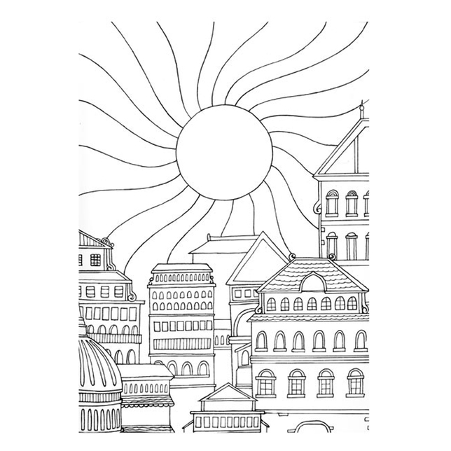 Omaľovánky antistresové A4 Mesto MFP 5301047