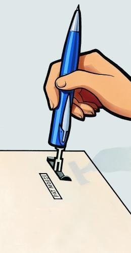 TWIN pero s pečiatkou