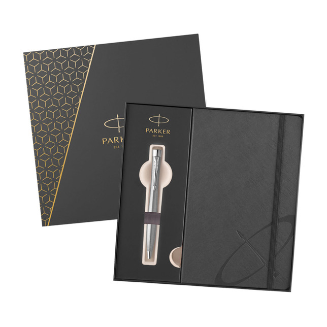 Parker URBAN Metro Metalic pero CT BP, darčeková kazeta so zápisníkom