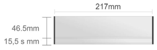 Ac220/BL nástenná tabuľa 217x62mm Alliance Classic /46,5+15,5s