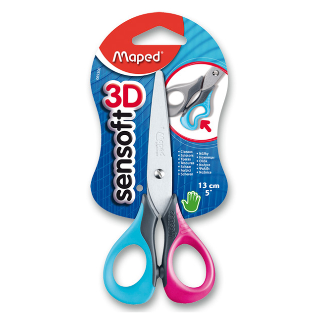 Nožnice Maped Sensoft 13cm, mix farieb