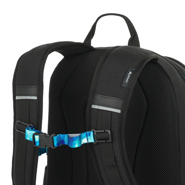 Študentský batoh Topgal VIKI čierny s modrými popruhmi 25037