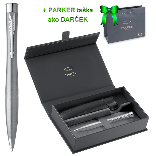 Parker URBAN Metro Metalic pero CT BP+ darčeková kazeta s puzdrom