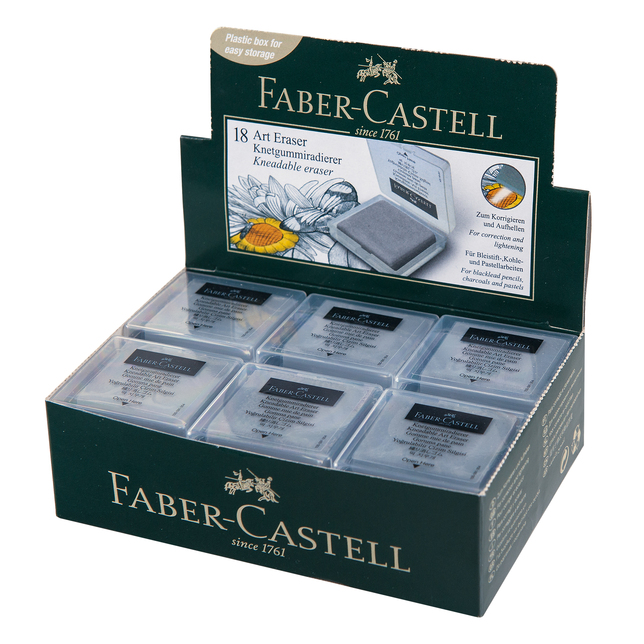 Umelecká guma Faber-Castell šedá v plastovej krabičke