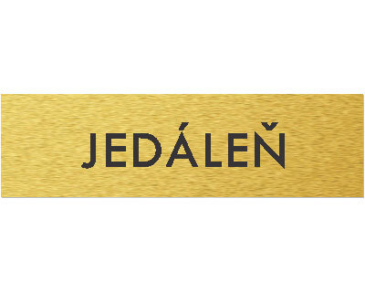 Štítok na dvere zlat.mat. 4x14cm text / JEDÁLEŇ
