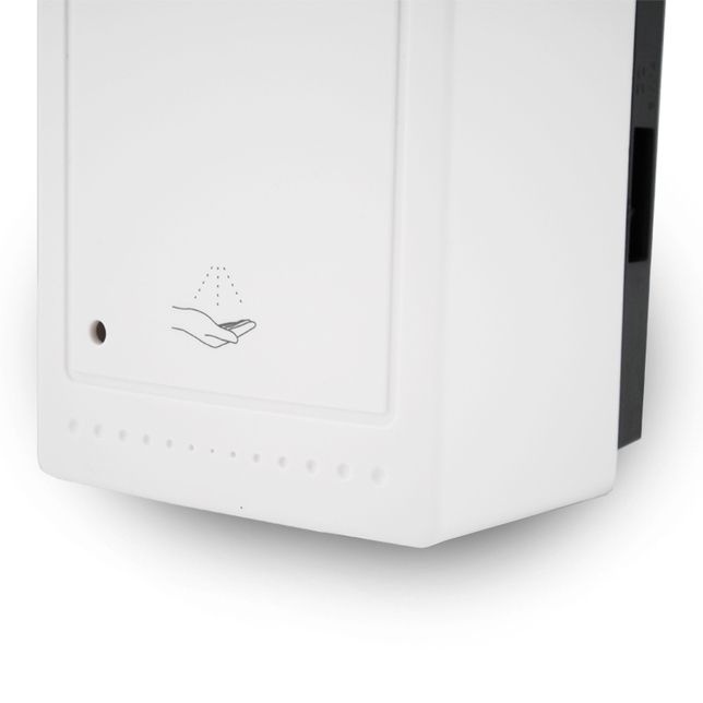 Stojan s dávkovačom na dezinfekciu rúk s poličkou