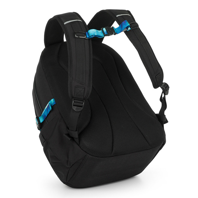 Študentský batoh Topgal VIKI čierny s modrými popruhmi 25037