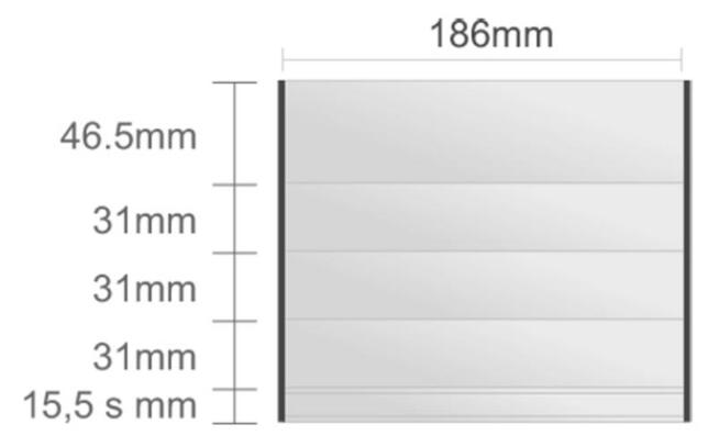 Ac218/BL násten.tabuľa 186x155mm Alliance Classic /46,5+ (3x31)+15,5s
