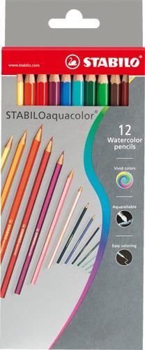 1612-3 akvarelové ceruzky STABILO aquacolor 12ks