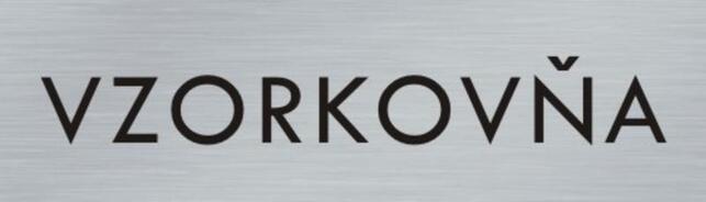 Štítok na dvere strieb.mat. 4x14cm text / VZORKOVŇA
