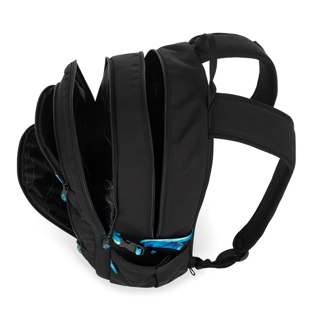 Študentský batoh Topgal VIKI čierny s modrými popruhmi 25037