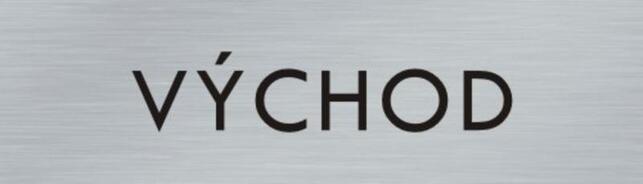 Štítok na dvere strieb.mat. 4x14cm text / VÝCHOD