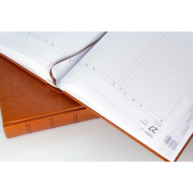 Rezervačná kniha pre gastro A4 s denným diárom 2026 hnedá