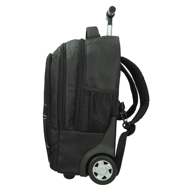 Školská taška na kolieskach UEFA Black 531417