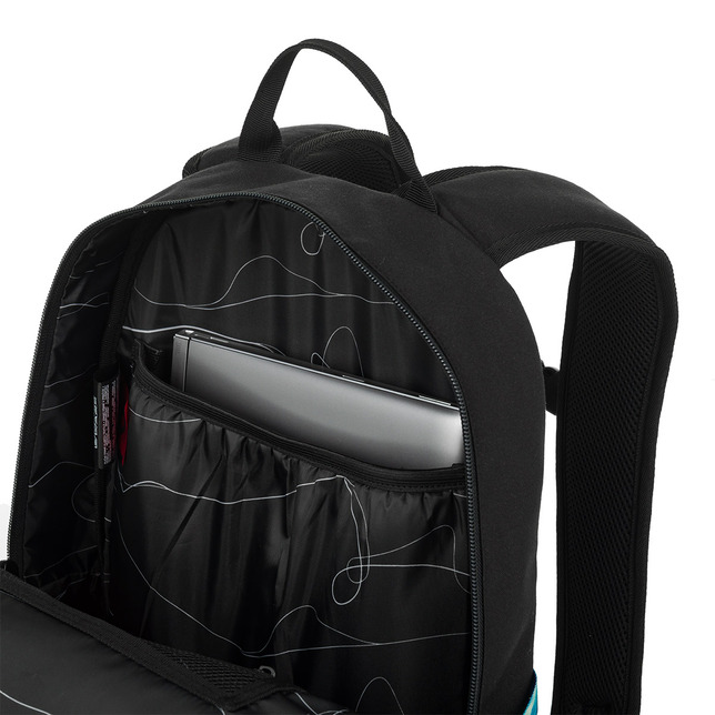 Študentský batoh Topgal VIKI čierny s modrými popruhmi 25037