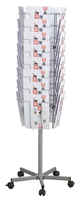 Drôtený otočný stojan na katalógy