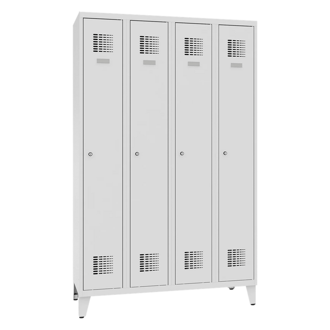 SUM341 kovová šatňová skriňa štvordielna s nožičkami 194 x 120 x 49 cm