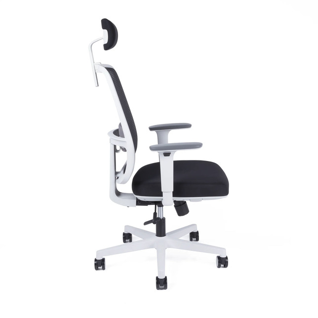 KANTO WHITE SP kancelárska stolička s podhlavníkom čierna