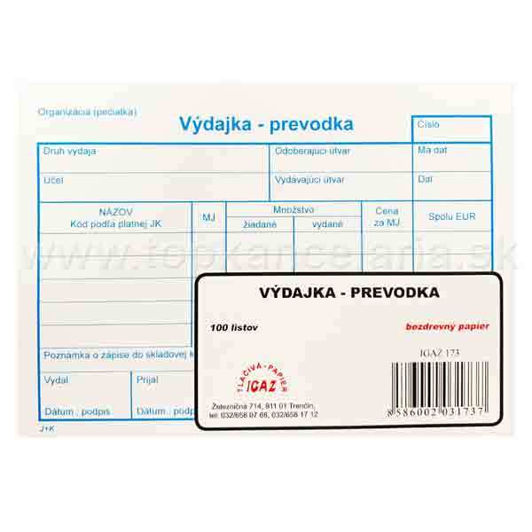 173 Výdajka-prevodka A6 