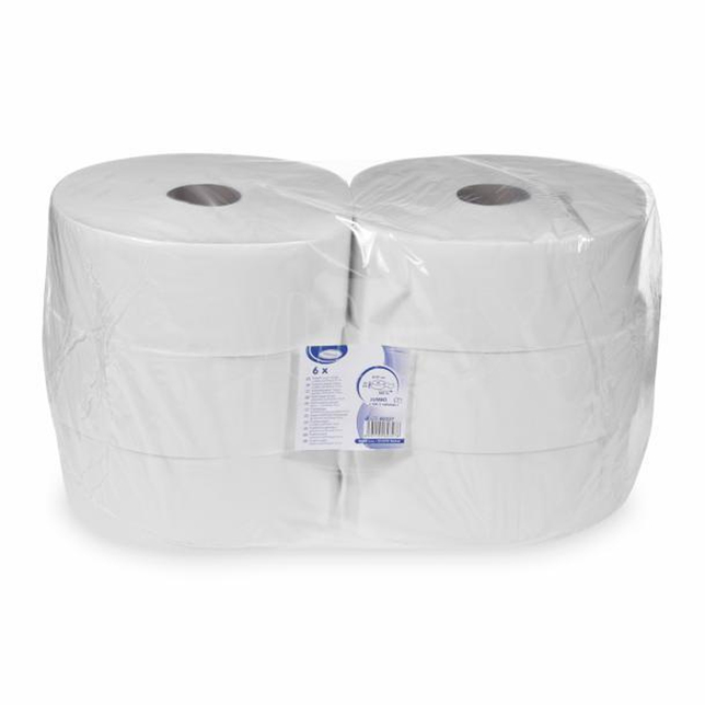 Toaletný papier tissue JUMBO pr.27cm, 2-vrst. s ražbou 340m bal.6ks
