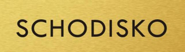 Štítok na dvere zlat.mat. 4x14cm text / SCHODISKO