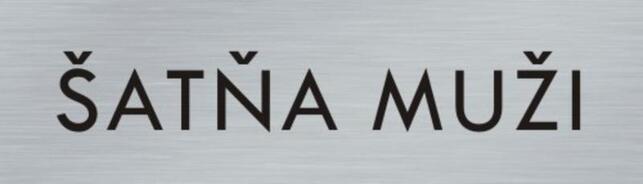 Štítok na dvere strieb.mat. 4x14cm text / ŠATŇA MUŽI
