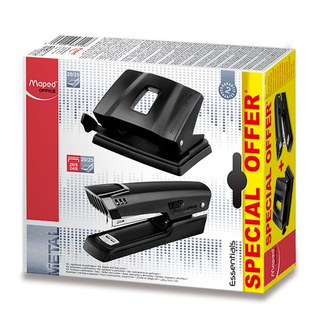 Sada zošívačka + dierovačka Maped Office Essentials do 25 listov 898014