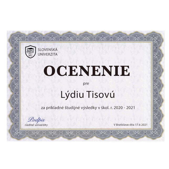 Certifikát 3 180g papier A4/ 20 ks