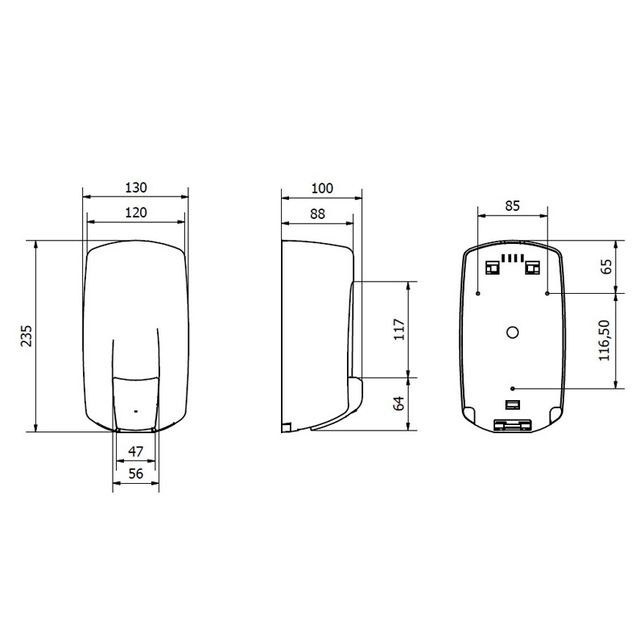 AC7000 dávkovač tekutého mydla na dolievanie JOFEL 0,9L