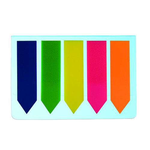 9347 záložka na nosiči šípka 45x12mm 20ks x 5 farieb