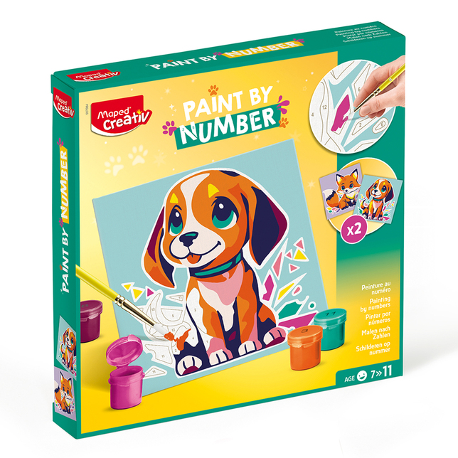 Kreatívna súprava Maped Paint by number pes a líška