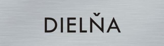 Štítok na dvere strieb.mat. 4x14cm text / DIELŇA