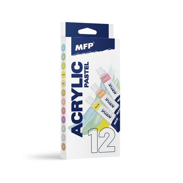 Akrylové farby pastel+metal 12 x 12ml 6300392