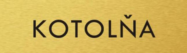 Štítok na dvere zlat.mat. 4x14cm text / KOTOLŇA
