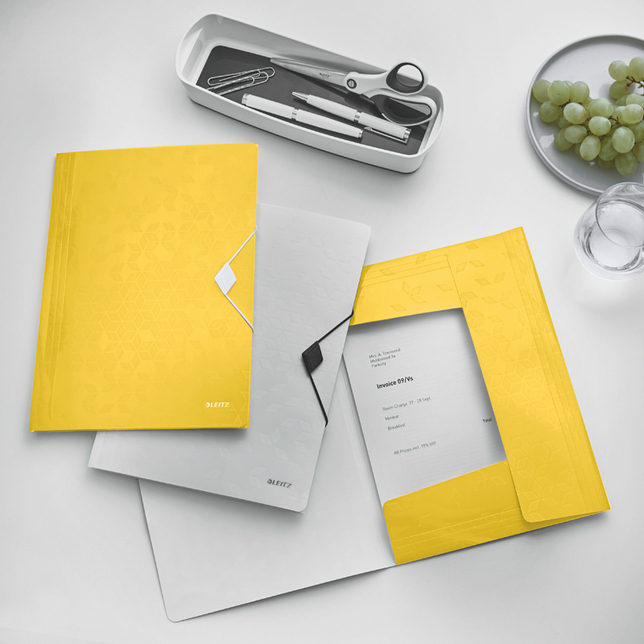 Obal s gumou a chlopňami Leitz WOW