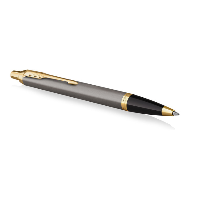 Parker IM šedé pero so zlatým klipom GT BP
