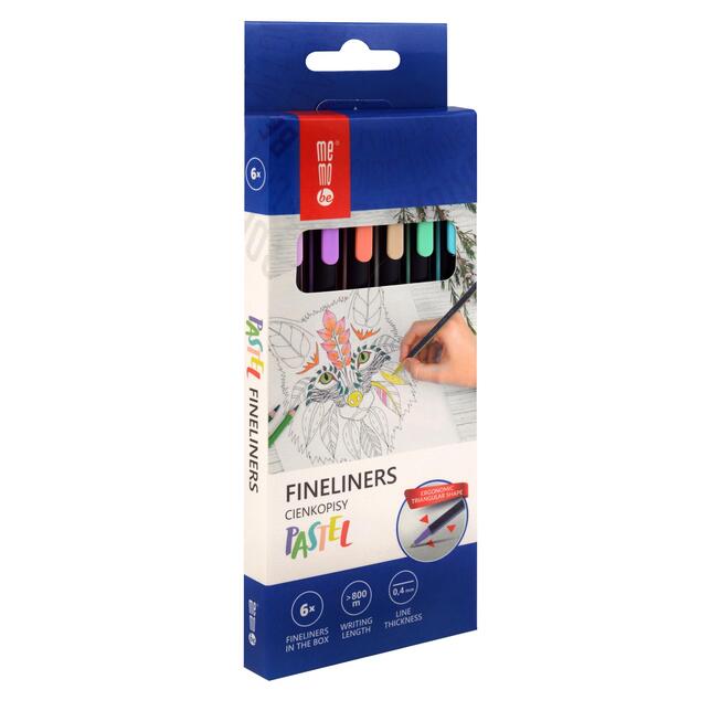 Liner 0,4mm pastel sada 6ks Memobe