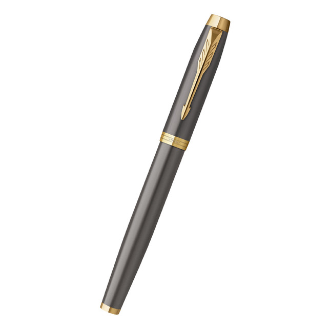 Parker IM šedé plniace pero zo zlatým klipom GT FP