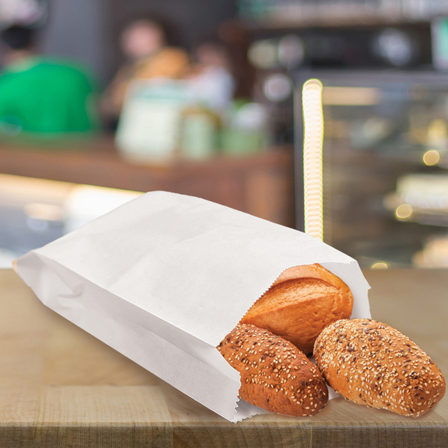 Papierové vrecko biele 12+5 x 24cm bal.100ks