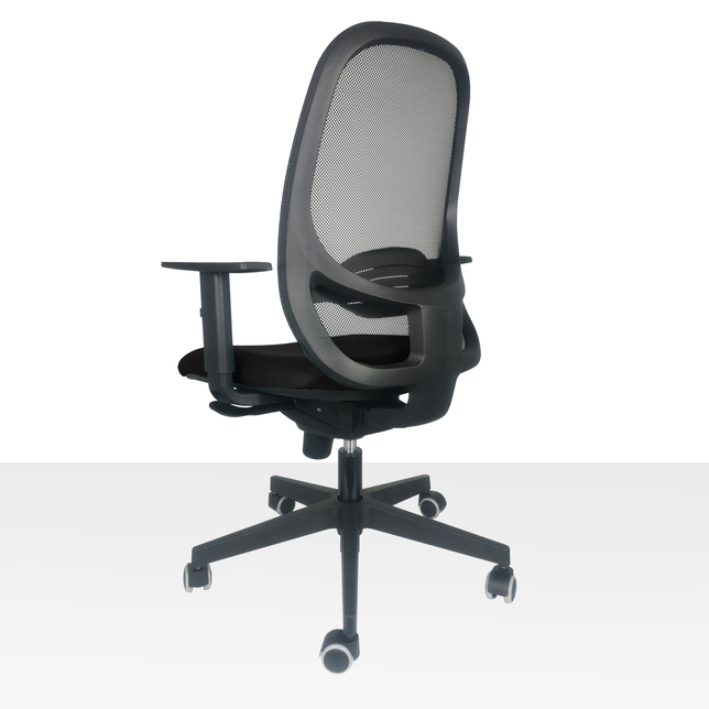 MANDY kancelárska stolička Synchro čierna s podrúčkami Bom02