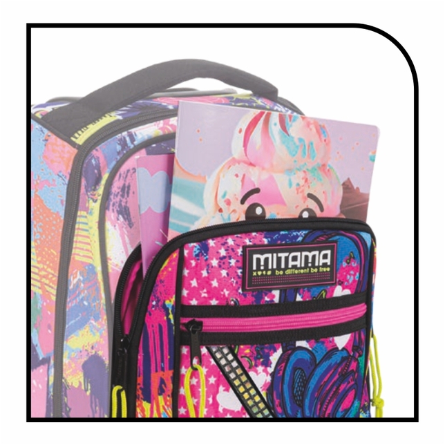 Školská taška na kolieskach MITAMA Urban Smile 8529776